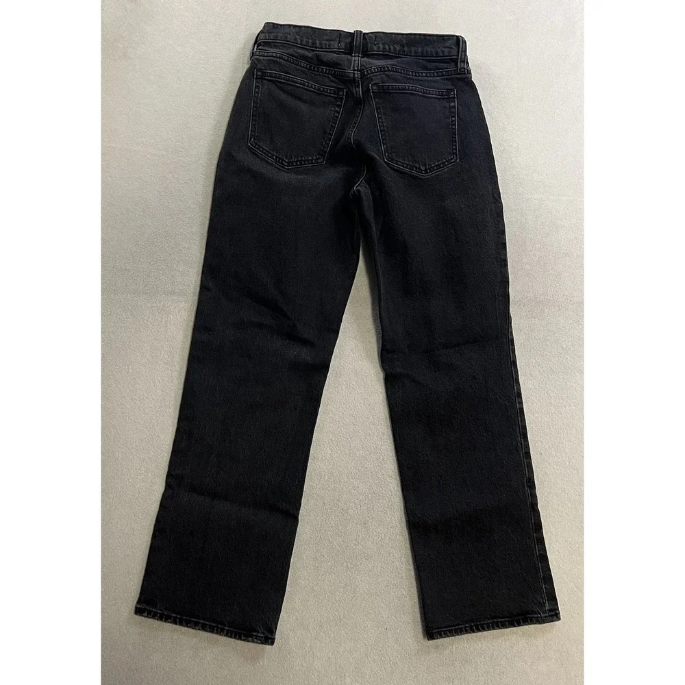 Abercrombie and Fitch Curve Love the Baggy Low Jeans Women's Size 24 Black Denim